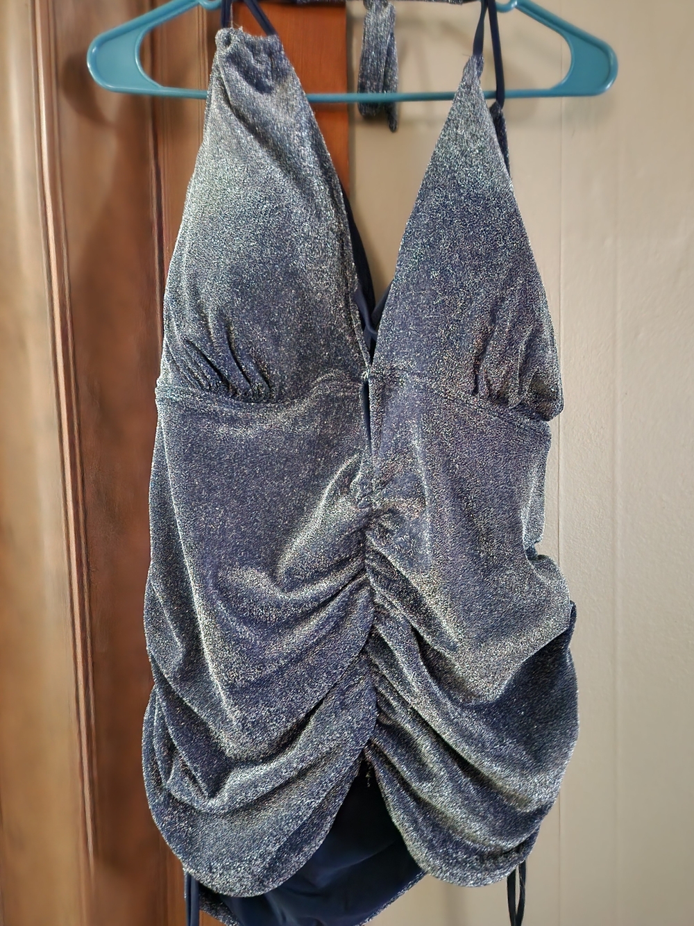 Swimsuits For All Sparkling Navy Halter Top
